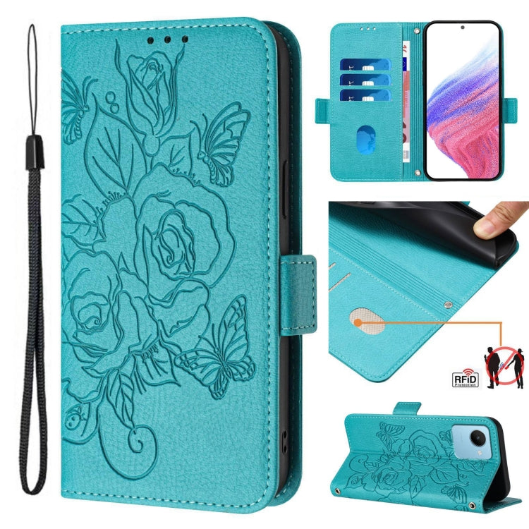 Embossed Rose RFID Anti-theft Leather Phone Case, For Realme 10 Pro+ 5G, For Realme 10 4G Global, For Realme C30 4G / Narzo 50i Prime / C30s, For Realme GT Neo 3T, For Realme 9 Pro+ 5G / 9 4G Global, For Realme Narzo 50 Pro 5G, For Realme GT Neo 3     ...