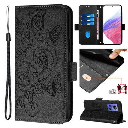 Embossed Rose RFID Anti-theft Leather Phone Case, For Realme 10 Pro+ 5G, For Realme 10 4G Global, For Realme C30 4G / Narzo 50i Prime / C30s, For Realme GT Neo 3T, For Realme 9 Pro+ 5G / 9 4G Global, For Realme Narzo 50 Pro 5G, For Realme GT Neo 3     ...