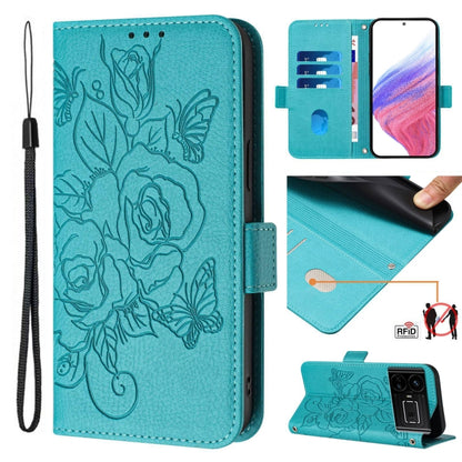Embossed Rose RFID Anti-theft Leather Phone Case, For Realme 12 5G, For Realme Narzo N53 4G, For Realme Note 50 4G / C51 4G / C53 4G, For Realme 12 Pro 5G / 12 Pro+ 5G, For Realme C67 4G Global, For Realme 11 5G Global / 11X 5G                         ...