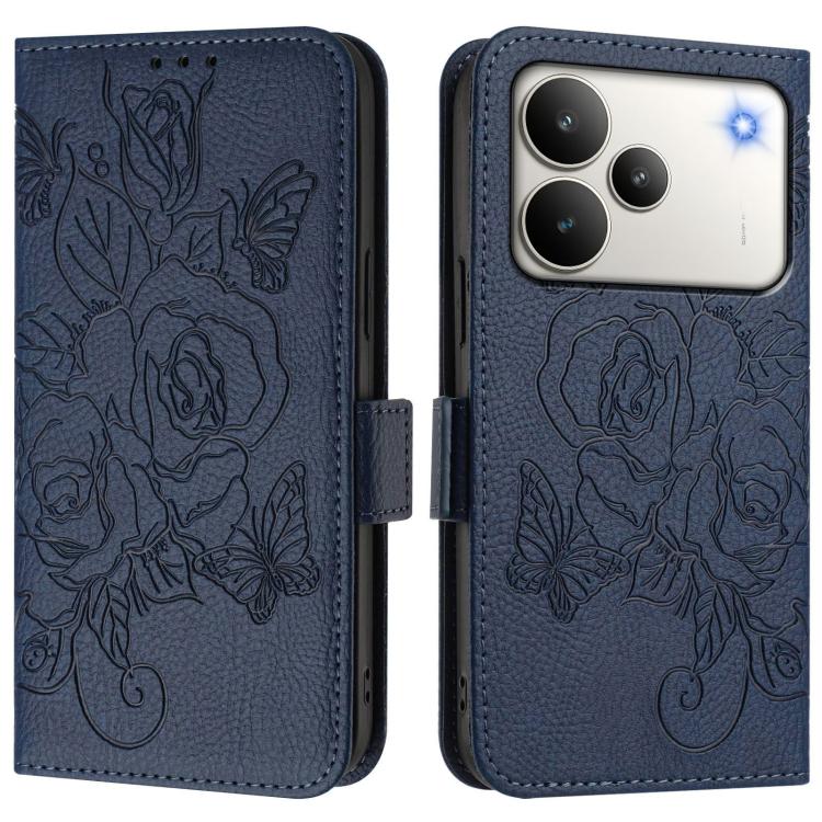 Embossed Rose RFID Anti-theft Leather Phone Case, For Realme P4x 5G / OnePlus Nord CE6 Lite, For Realme 16T 5G Global, For Realme C100 5G, For Realme P4 Power 5G, For Realme Note 80 4G Global, For Realme C83 5G India, For Realme 16 5G Global           ...