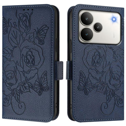 Embossed Rose RFID Anti-theft Leather Phone Case, For Realme P4x 5G / OnePlus Nord CE6 Lite, For Realme 16T 5G Global, For Realme C100 5G, For Realme P4 Power 5G, For Realme Note 80 4G Global, For Realme C83 5G India, For Realme 16 5G Global           ...