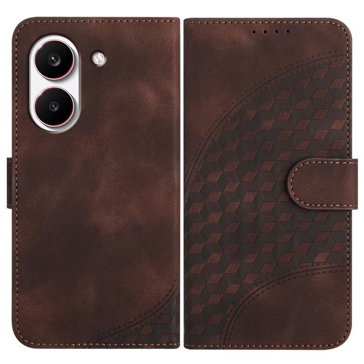 Elephant Head Embossed Phone Leather Case with Lanyard, For Redmi A7 Pro 171mm / Poco C85x 5G, For Redmi Turbo 5 Max / Poco X8 Pro Max, For Redmi Turbo 5 5G / Poco X8 Pro 5G, For Redmi Note 15 4G / 5G 164mm / Poco M8 5G                                 ...