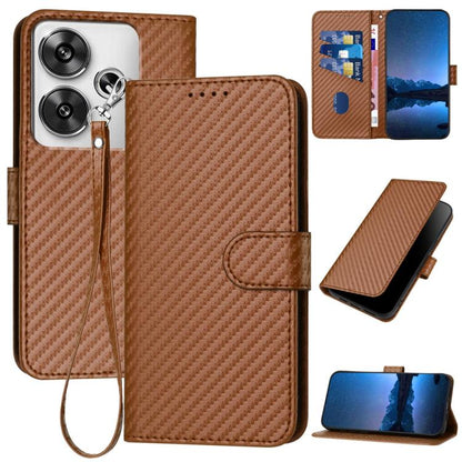 YX0070 Carbon Fiber Buckle Leather Phone Case with Lanyard, For Redmi Note 14 4G 164.84mm, For Redmi Turbo 4 / Poco X7 Pro, For Redmi Note 14 Pro 4G, For Redmi Note 14 4G 163.25mm, For Redmi Note 14 5G, For Redmi Note 14 Pro+ 5G, For Redmi Note 14 Pro ...