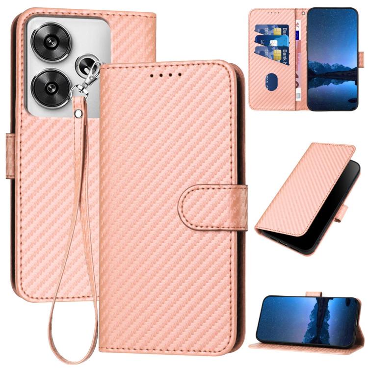 YX0070 Carbon Fiber Buckle Leather Phone Case with Lanyard, For Redmi Note 14 4G 164.84mm, For Redmi Turbo 4 / Poco X7 Pro, For Redmi Note 14 Pro 4G, For Redmi Note 14 4G 163.25mm, For Redmi Note 14 5G, For Redmi Note 14 Pro+ 5G, For Redmi Note 14 Pro ...