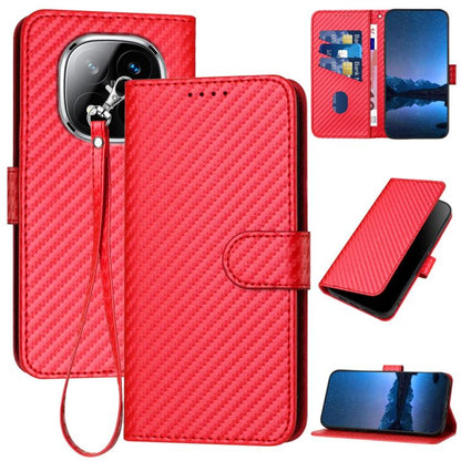 YX0070 Carbon Fiber Buckle Leather Phone Case with Lanyard, For Redmi Note 14 4G 164.84mm, For Redmi Turbo 4 / Poco X7 Pro, For Redmi Note 14 Pro 4G, For Redmi Note 14 4G 163.25mm, For Redmi Note 14 5G, For Redmi Note 14 Pro+ 5G, For Redmi Note 14 Pro ...