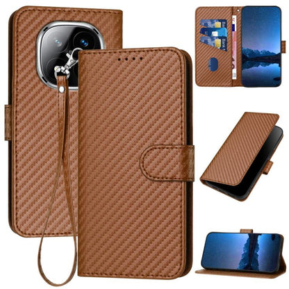 YX0070 Carbon Fiber Buckle Leather Phone Case with Lanyard, For Redmi Note 14 4G 164.84mm, For Redmi Turbo 4 / Poco X7 Pro, For Redmi Note 14 Pro 4G, For Redmi Note 14 4G 163.25mm, For Redmi Note 14 5G, For Redmi Note 14 Pro+ 5G, For Redmi Note 14 Pro ...