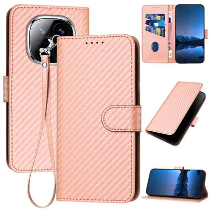 YX0070 Carbon Fiber Buckle Leather Phone Case with Lanyard, For Redmi Note 14 4G 164.84mm, For Redmi Turbo 4 / Poco X7 Pro, For Redmi Note 14 Pro 4G, For Redmi Note 14 4G 163.25mm, For Redmi Note 14 5G, For Redmi Note 14 Pro+ 5G, For Redmi Note 14 Pro ...