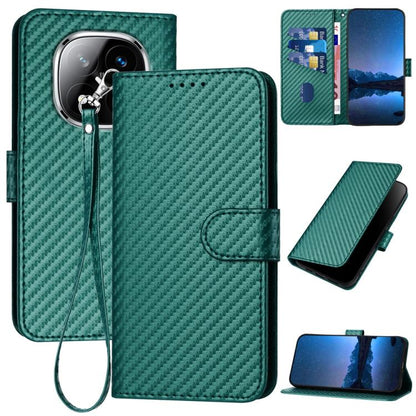 YX0070 Carbon Fiber Buckle Leather Phone Case with Lanyard, For Redmi Note 14 4G 164.84mm, For Redmi Turbo 4 / Poco X7 Pro, For Redmi Note 14 Pro 4G, For Redmi Note 14 4G 163.25mm, For Redmi Note 14 5G, For Redmi Note 14 Pro+ 5G, For Redmi Note 14 Pro ...
