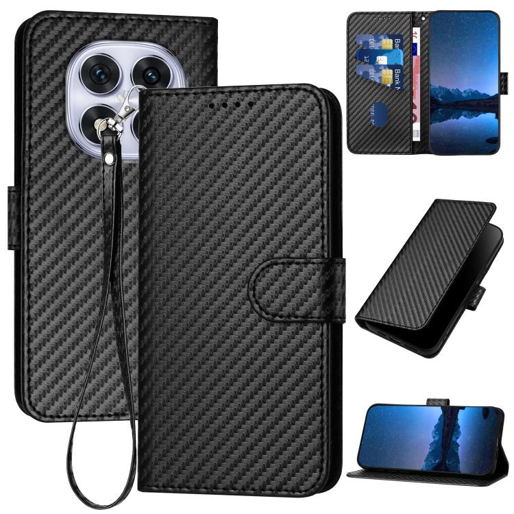 YX0070 Carbon Fiber Buckle Leather Phone Case with Lanyard, For Redmi Note 14 4G 164.84mm, For Redmi Turbo 4 / Poco X7 Pro, For Redmi Note 14 Pro 4G, For Redmi Note 14 4G 163.25mm, For Redmi Note 14 5G, For Redmi Note 14 Pro+ 5G, For Redmi Note 14 Pro ...