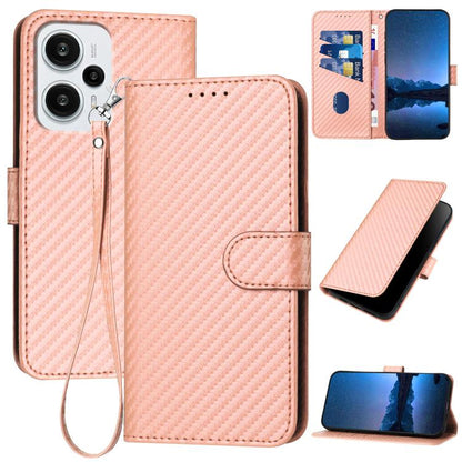 YX0070 Carbon Fiber Buckle Leather Phone Case with Lanyard, For Redmi Note 14 4G 164.84mm, For Redmi Turbo 4 / Poco X7 Pro, For Redmi Note 14 Pro 4G, For Redmi Note 14 4G 163.25mm, For Redmi Note 14 5G, For Redmi Note 14 Pro+ 5G, For Redmi Note 14 Pro ...