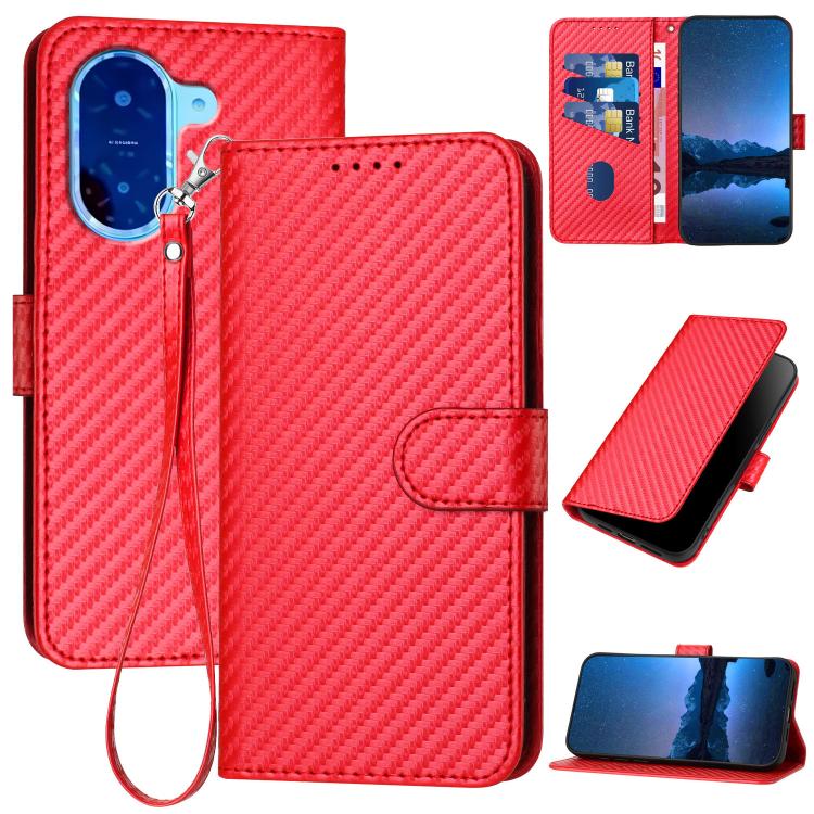 YX0070 Carbon Fiber Buckle Leather Phone Case with Lanyard, For Redmi A7 Pro 4G / 5G 171mm / Poco C85x 5G, For Redmi Turbo 5 Max / Poco X8 Pro Max, For Redmi Turbo 5 5G / Poco X8 Pro 5G, For Redmi Note 15 4G / 5G 164mm / Poco M8 5G                     ...