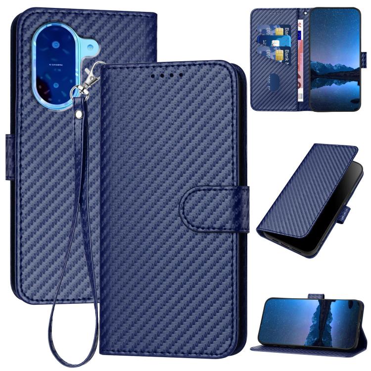 YX0070 Carbon Fiber Buckle Leather Phone Case with Lanyard, For Redmi A7 Pro 4G / 5G 171mm / Poco C85x 5G, For Redmi Turbo 5 Max / Poco X8 Pro Max, For Redmi Turbo 5 5G / Poco X8 Pro 5G, For Redmi Note 15 4G / 5G 164mm / Poco M8 5G                     ...