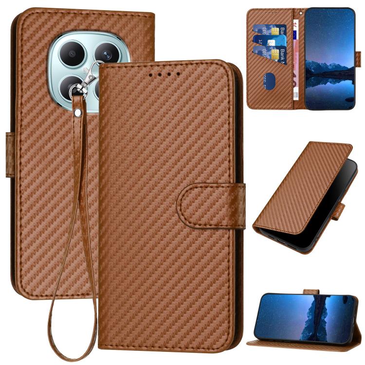YX0070 Carbon Fiber Buckle Leather Phone Case with Lanyard, For Redmi A7 Pro 4G / 5G 171mm / Poco C85x 5G, For Redmi Turbo 5 Max / Poco X8 Pro Max, For Redmi Turbo 5 5G / Poco X8 Pro 5G, For Redmi Note 15 4G / 5G 164mm / Poco M8 5G                     ...
