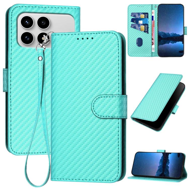 YX0070 Carbon Fiber Buckle Leather Phone Case with Lanyard, For Redmi A7 Pro 4G / 5G 171mm / Poco C85x 5G, For Redmi Turbo 5 Max / Poco X8 Pro Max, For Redmi Turbo 5 5G / Poco X8 Pro 5G, For Redmi Note 15 4G / 5G 164mm / Poco M8 5G                     ...