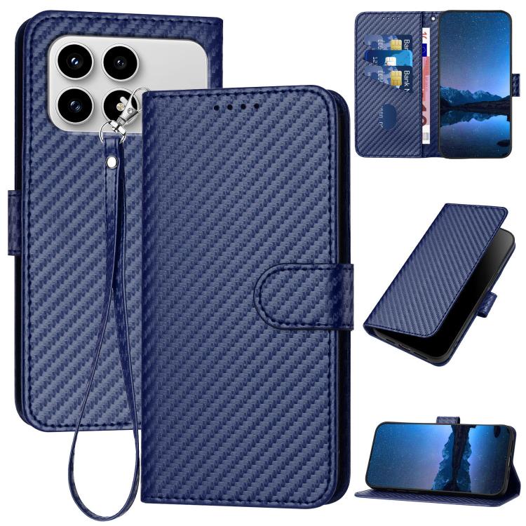 YX0070 Carbon Fiber Buckle Leather Phone Case with Lanyard, For Redmi A7 Pro 4G / 5G 171mm / Poco C85x 5G, For Redmi Turbo 5 Max / Poco X8 Pro Max, For Redmi Turbo 5 5G / Poco X8 Pro 5G, For Redmi Note 15 4G / 5G 164mm / Poco M8 5G                     ...