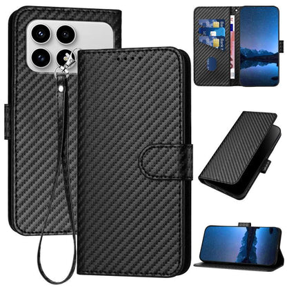 YX0070 Carbon Fiber Buckle Leather Phone Case with Lanyard, For Redmi A7 Pro 4G / 5G 171mm / Poco C85x 5G, For Redmi Turbo 5 Max / Poco X8 Pro Max, For Redmi Turbo 5 5G / Poco X8 Pro 5G, For Redmi Note 15 4G / 5G 164mm / Poco M8 5G                     ...