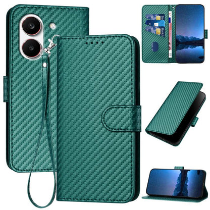 YX0070 Carbon Fiber Buckle Leather Phone Case with Lanyard, For Redmi A7 Pro 4G / 5G 171mm / Poco C85x 5G, For Redmi Turbo 5 Max / Poco X8 Pro Max, For Redmi Turbo 5 5G / Poco X8 Pro 5G, For Redmi Note 15 4G / 5G 164mm / Poco M8 5G                     ...