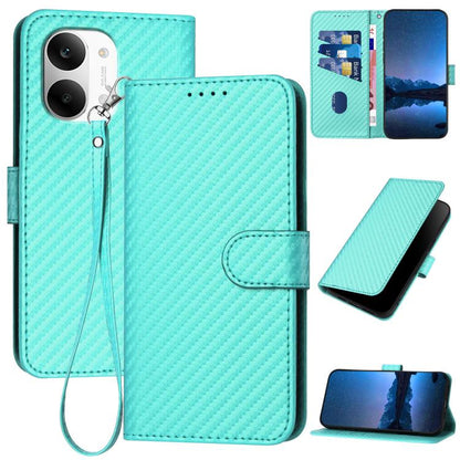 YX0070 Carbon Fiber Buckle Leather Phone Case with Lanyard, For Redmi A7 Pro 4G / 5G 171mm / Poco C85x 5G, For Redmi Turbo 5 Max / Poco X8 Pro Max, For Redmi Turbo 5 5G / Poco X8 Pro 5G, For Redmi Note 15 4G / 5G 164mm / Poco M8 5G                     ...