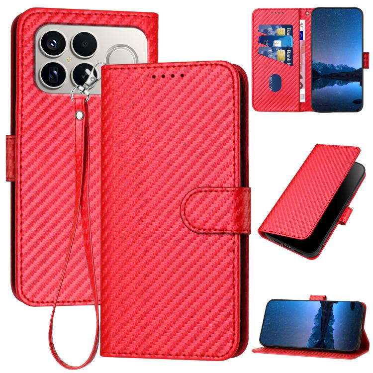 YX0070 Carbon Fiber Buckle Leather Phone Case with Lanyard, For Redmi A7 Pro 4G / 5G 171mm / Poco C85x 5G, For Redmi Turbo 5 Max / Poco X8 Pro Max, For Redmi Turbo 5 5G / Poco X8 Pro 5G, For Redmi Note 15 4G / 5G 164mm / Poco M8 5G                     ...