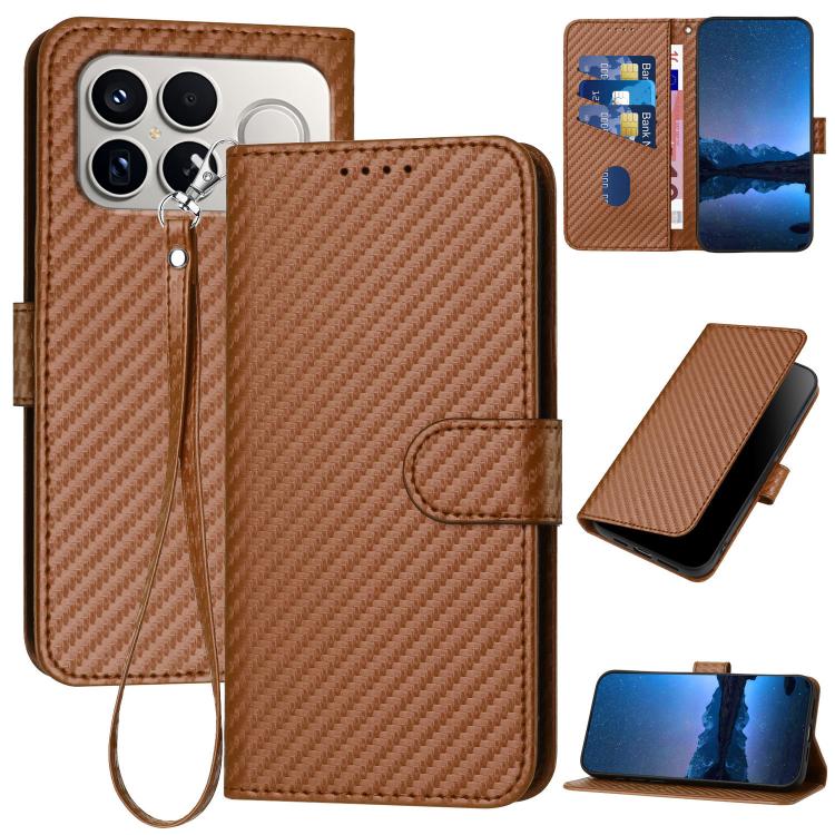 YX0070 Carbon Fiber Buckle Leather Phone Case with Lanyard, For Redmi A7 Pro 4G / 5G 171mm / Poco C85x 5G, For Redmi Turbo 5 Max / Poco X8 Pro Max, For Redmi Turbo 5 5G / Poco X8 Pro 5G, For Redmi Note 15 4G / 5G 164mm / Poco M8 5G                     ...