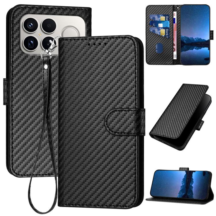 YX0070 Carbon Fiber Buckle Leather Phone Case with Lanyard, For Redmi A7 Pro 4G / 5G 171mm / Poco C85x 5G, For Redmi Turbo 5 Max / Poco X8 Pro Max, For Redmi Turbo 5 5G / Poco X8 Pro 5G, For Redmi Note 15 4G / 5G 164mm / Poco M8 5G                     ...