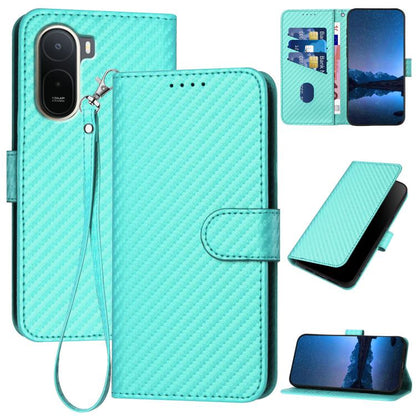 YX0070 Carbon Fiber Buckle Leather Phone Case with Lanyard, For Redmi A7 Pro 4G / 5G 171mm / Poco C85x 5G, For Redmi Turbo 5 Max / Poco X8 Pro Max, For Redmi Turbo 5 5G / Poco X8 Pro 5G, For Redmi Note 15 4G / 5G 164mm / Poco M8 5G                     ...