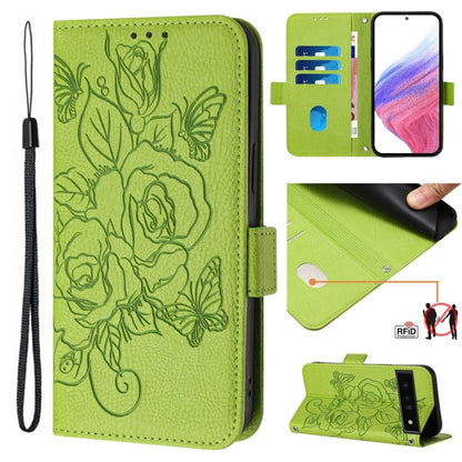 Embossed Rose RFID Anti-theft Leather Phone Case, For Google Pixel 11 Pro XL, For Google Pixel 11 Pro / 11, For Google Pixel 10 Pro XL 5G Global, For Google Pixel 10 5G / 10 Pro 5G Global, For Google Pixel 9a, For Google Pixel 9 Pro XL                 ...