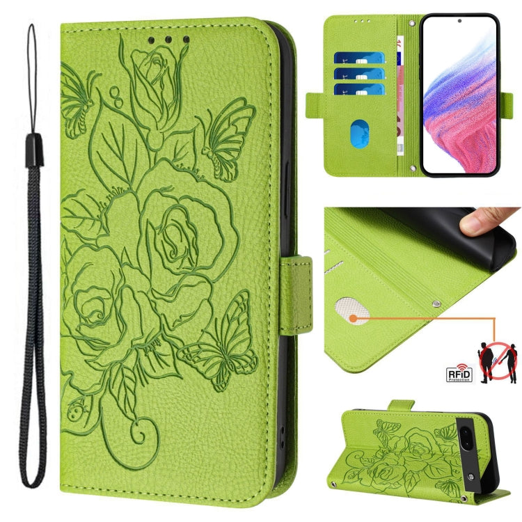 Embossed Rose RFID Anti-theft Leather Phone Case, For Google Pixel 11 Pro XL, For Google Pixel 11 Pro / 11, For Google Pixel 10 Pro XL 5G Global, For Google Pixel 10 5G / 10 Pro 5G Global, For Google Pixel 9a, For Google Pixel 9 Pro XL                 ...