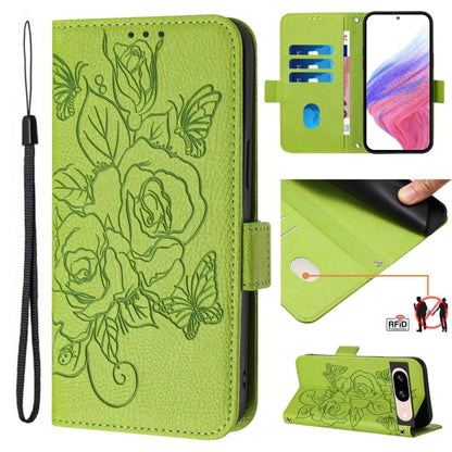Embossed Rose RFID Anti-theft Leather Phone Case, For Google Pixel 11 Pro XL, For Google Pixel 11 Pro / 11, For Google Pixel 10 Pro XL 5G Global, For Google Pixel 10 5G / 10 Pro 5G Global, For Google Pixel 9a, For Google Pixel 9 Pro XL                 ...