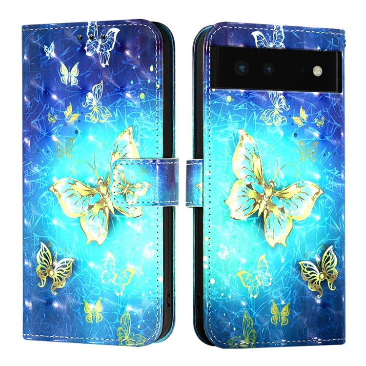 3D Painting Horizontal Flip Leather Phone Case, For Google Pixel 6, For Google Pixel 5a 5G, For Google Pixel 5, For Google Pixel 5 XL / Pixel 4a