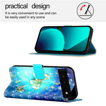 3D Painting Horizontal Flip Leather Phone Case, For Google Pixel 6, For Google Pixel 5a 5G, For Google Pixel 5, For Google Pixel 5 XL / Pixel 4a