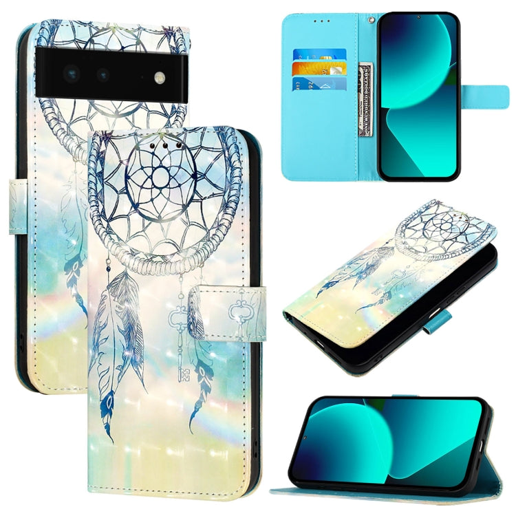 3D Painting Horizontal Flip Leather Phone Case, For Google Pixel 6, For Google Pixel 5a 5G, For Google Pixel 5, For Google Pixel 5 XL / Pixel 4a