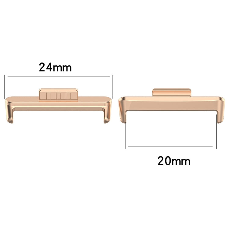 20mm 1 Pair Zinc Alloy Metal Watch Band Connector, For Huawei Watch Fit3