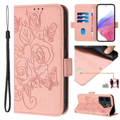Embossed Rose RFID Anti-theft Leather Phone Case, For Tecno Pova 6 4G, For Tecno Pova 6 5G / 6 Pro, For Tecno Camon 30 Pro 5G, For Tecno Camon 30 5G / 4G, For Tecno Spark 20 Pro+, For Tecno Spark 20 Pro, For Tecno Spark Go 2024 / Spark 20C             ...