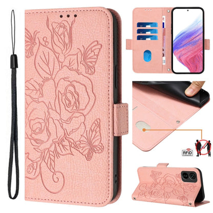 Embossed Rose RFID Anti-theft Leather Phone Case, For Tecno Camon 50 Pro 4G, For Tecno Camon 50 4G, For Tecno Spark Slim 5G, For Tecno Pop 10 / Infinix Smart 10 4G, For Tecno Camon 40 Pro 4G, For Tecno Camon 40 Premier, For Tecno Camon 40 4G           ...