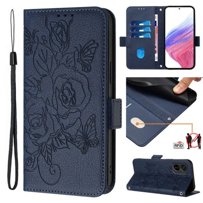 Embossed Rose RFID Anti-theft Leather Phone Case, For Tecno Camon 50 Pro 4G, For Tecno Camon 50 4G, For Tecno Spark Slim 5G, For Tecno Pop 10 / Infinix Smart 10 4G, For Tecno Camon 40 Pro 4G, For Tecno Camon 40 Premier, For Tecno Camon 40 4G           ...