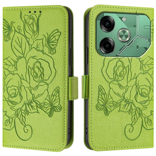 Embossed Rose RFID Anti-theft Leather Phone Case, For Tecno Pova 6 4G, For Tecno Pova 6 5G / 6 Pro, For Tecno Camon 30 Pro 5G, For Tecno Camon 30 5G / 4G, For Tecno Spark 20 Pro+, For Tecno Spark 20 Pro, For Tecno Spark Go 2024 / Spark 20C             ...