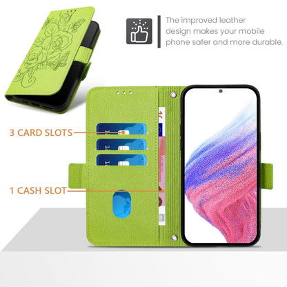 Embossed Rose RFID Anti-theft Leather Phone Case, For Tecno Pova 6 4G, For Tecno Pova 6 5G / 6 Pro, For Tecno Camon 30 Pro 5G, For Tecno Camon 30 5G / 4G, For Tecno Spark 20 Pro+, For Tecno Spark 20 Pro, For Tecno Spark Go 2024 / Spark 20C             ...