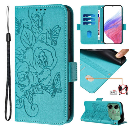 Embossed Rose RFID Anti-theft Leather Phone Case, For Tecno Pova 6 4G, For Tecno Pova 6 5G / 6 Pro, For Tecno Camon 30 Pro 5G, For Tecno Camon 30 5G / 4G, For Tecno Spark 20 Pro+, For Tecno Spark 20 Pro, For Tecno Spark Go 2024 / Spark 20C             ...