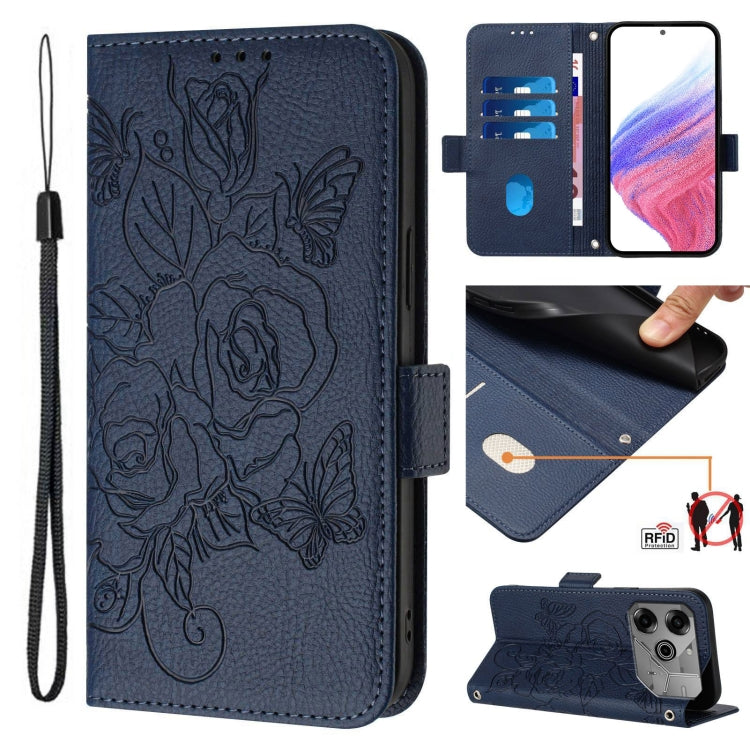 Embossed Rose RFID Anti-theft Leather Phone Case, For Tecno Camon 50 Pro 4G, For Tecno Camon 50 4G, For Tecno Spark Slim 5G, For Tecno Pop 10 / Infinix Smart 10 4G, For Tecno Camon 40 Pro 4G, For Tecno Camon 40 Premier, For Tecno Camon 40 4G           ...