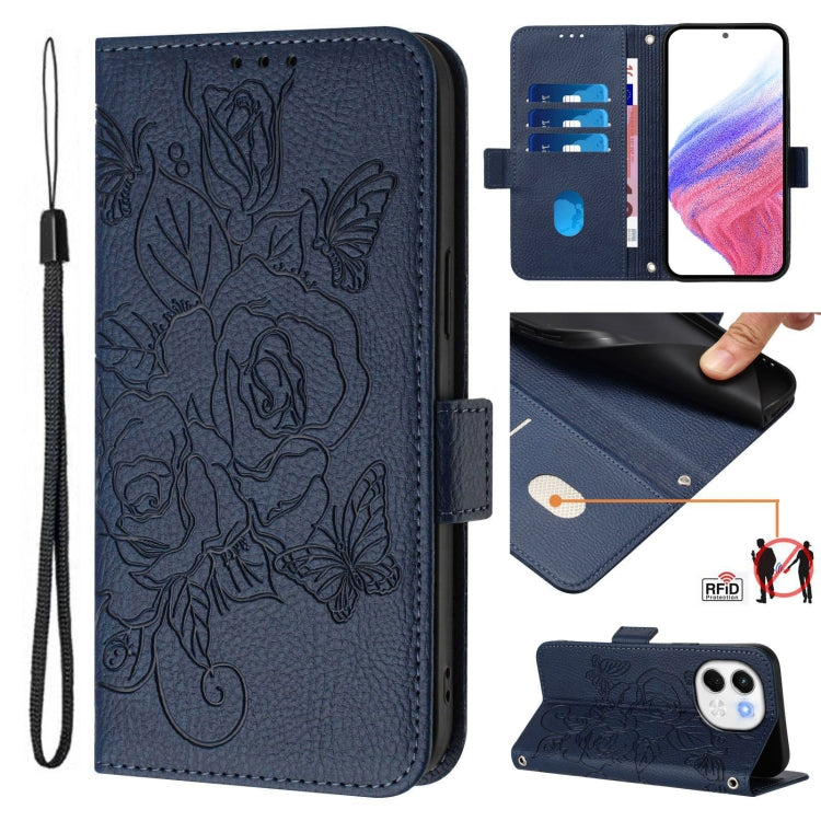 Embossed Rose RFID Anti-theft Leather Phone Case, For Tecno Camon 50 Pro 4G, For Tecno Camon 50 4G, For Tecno Spark Slim 5G, For Tecno Pop 10 / Infinix Smart 10 4G, For Tecno Camon 40 Pro 4G, For Tecno Camon 40 Premier, For Tecno Camon 40 4G           ...