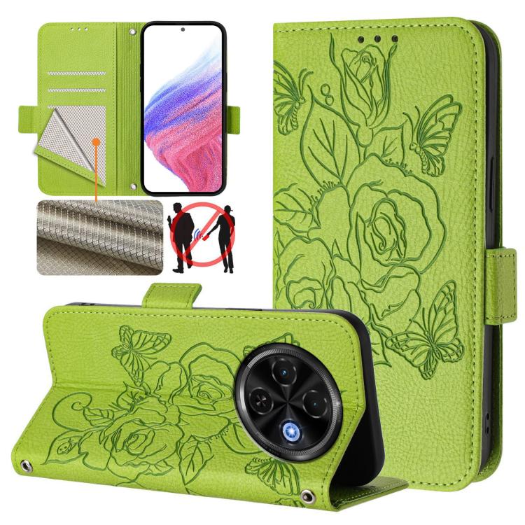 Embossed Rose RFID Anti-theft Leather Phone Case, For Tecno Camon 50 Pro 4G, For Tecno Camon 50 4G, For Tecno Spark Slim 5G, For Tecno Pop 10 / Infinix Smart 10 4G, For Tecno Camon 40 Pro 4G, For Tecno Camon 40 Premier, For Tecno Camon 40 4G           ...