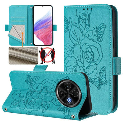 Embossed Rose RFID Anti-theft Leather Phone Case, For Tecno Camon 50 Pro 4G, For Tecno Camon 50 4G, For Tecno Spark Slim 5G, For Tecno Pop 10 / Infinix Smart 10 4G, For Tecno Camon 40 Pro 4G, For Tecno Camon 40 Premier, For Tecno Camon 40 4G           ...