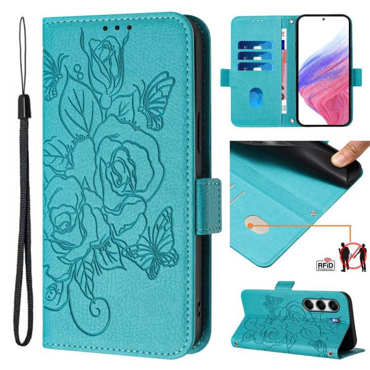 Embossed Rose RFID Anti-theft Leather Phone Case, For Tecno Camon 50 Pro 4G, For Tecno Camon 50 4G, For Tecno Spark Slim 5G, For Tecno Pop 10 / Infinix Smart 10 4G, For Tecno Camon 40 Pro 4G, For Tecno Camon 40 Premier, For Tecno Camon 40 4G           ...