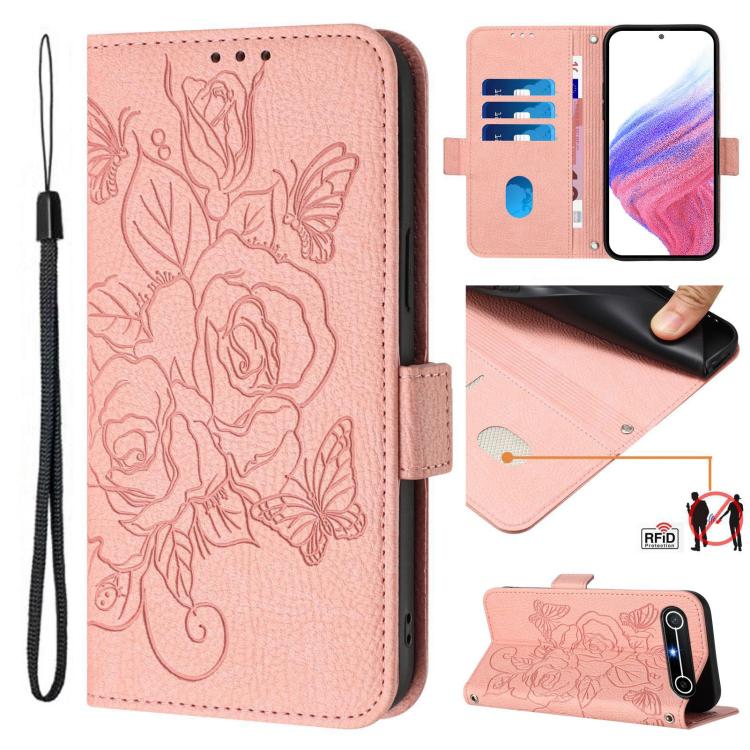 Embossed Rose RFID Anti-theft Leather Phone Case, For Tecno Camon 50 Pro 4G, For Tecno Camon 50 4G, For Tecno Spark Slim 5G, For Tecno Pop 10 / Infinix Smart 10 4G, For Tecno Camon 40 Pro 4G, For Tecno Camon 40 Premier, For Tecno Camon 40 4G           ...