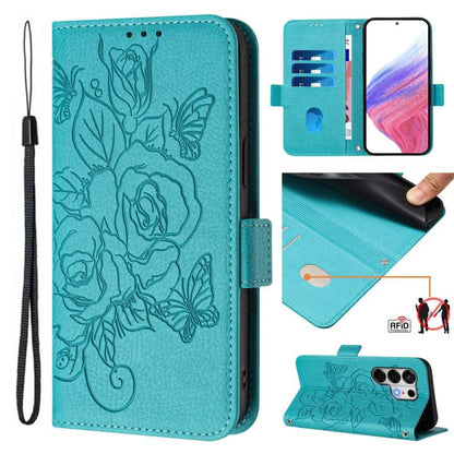 Embossed Rose RFID Anti-theft Leather Phone Case, For Tecno Camon 50 Pro 4G, For Tecno Camon 50 4G, For Tecno Spark Slim 5G, For Tecno Pop 10 / Infinix Smart 10 4G, For Tecno Camon 40 Pro 4G, For Tecno Camon 40 Premier, For Tecno Camon 40 4G           ...