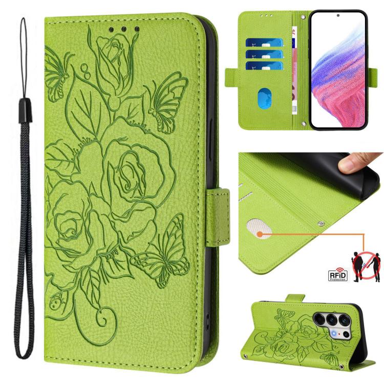 Embossed Rose RFID Anti-theft Leather Phone Case, For Tecno Camon 50 Pro 4G, For Tecno Camon 50 4G, For Tecno Spark Slim 5G, For Tecno Pop 10 / Infinix Smart 10 4G, For Tecno Camon 40 Pro 4G, For Tecno Camon 40 Premier, For Tecno Camon 40 4G           ...