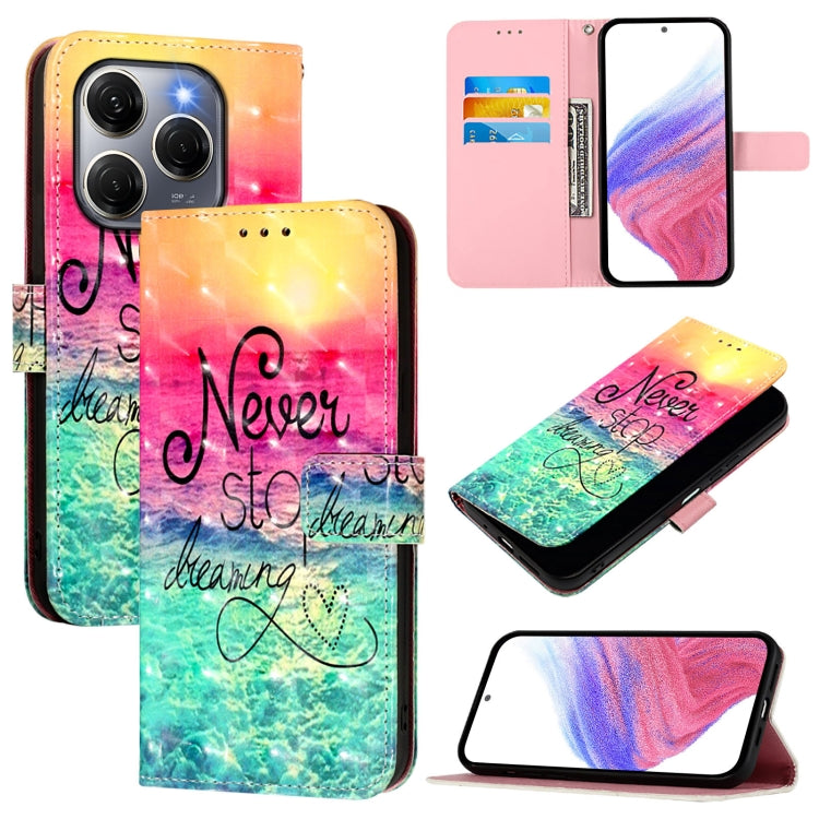 3D Painting Horizontal Flip Leather Phone Case, For Tecno Camon 50 4G, For Tecno Spark 30 5G / Pova 6 Neo 5G, For Tecno Spark Go 1 / Go 2025, For Tecno Spark 30C, For Tecno Spark 20 Pro 5G, For Tecno Pop 6C, For Tecno Spark 10 Pro Magic Magenta        ...
