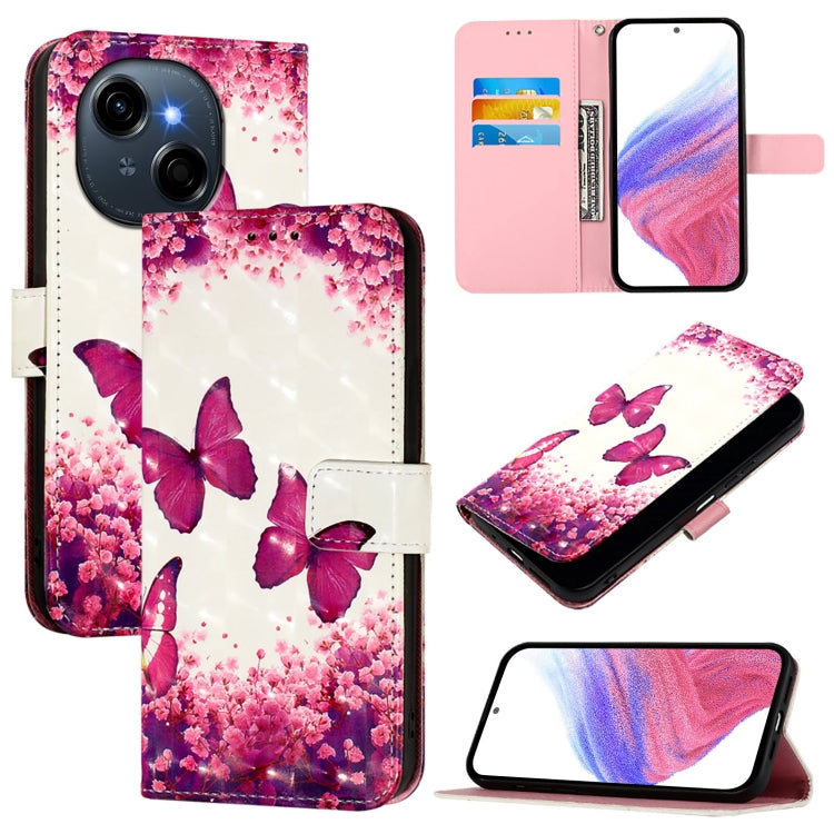 3D Painting Horizontal Flip Leather Phone Case, For Tecno Camon 50 4G, For Tecno Spark 30 5G / Pova 6 Neo 5G, For Tecno Spark Go 1 / Go 2025, For Tecno Spark 30C, For Tecno Spark 20 Pro 5G, For Tecno Pop 6C, For Tecno Spark 10 Pro Magic Magenta        ...