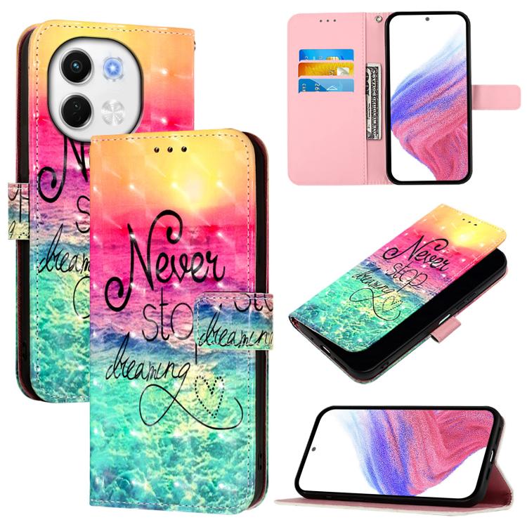 3D Painting Horizontal Flip Leather Phone Case, For Tecno Camon 50 4G, For Tecno Spark 30 5G / Pova 6 Neo 5G, For Tecno Spark Go 1 / Go 2025, For Tecno Spark 30C, For Tecno Spark 20 Pro 5G, For Tecno Pop 6C, For Tecno Spark 10 Pro Magic Magenta        ...